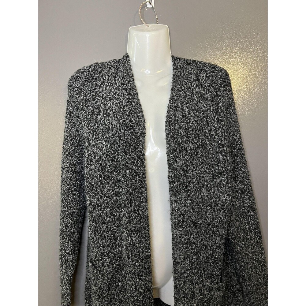 BP. Sweater Cardigan Womens Small Gray Marled Chunky Knit Open Front Pockets